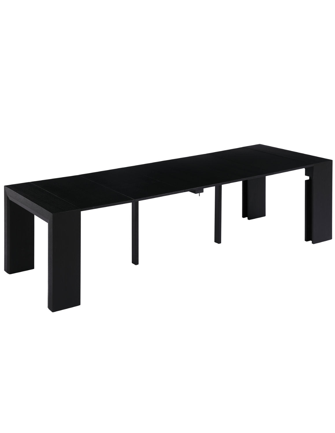 Junior Giant Revolution in black wood finish - extending table seats 12 from small console