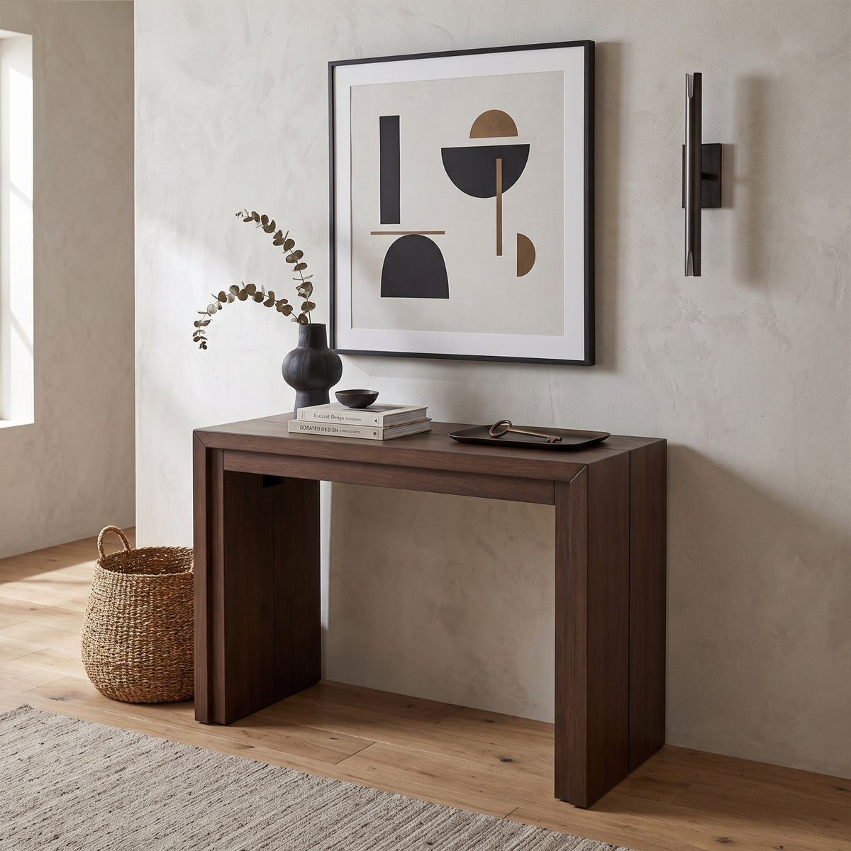 Junior Giant table compacted as a console | Wood Walnut