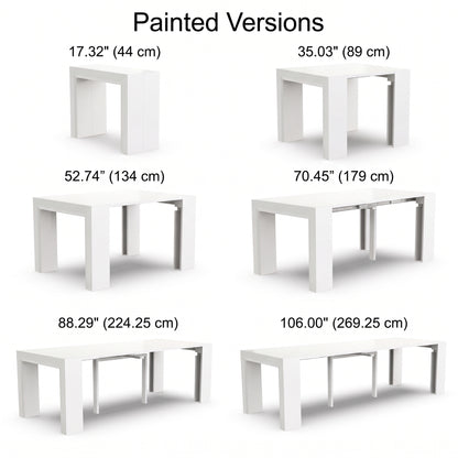 Junior Giant 6 tables in 1 dimensions | Glossy White