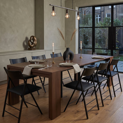 Junior giant extending console dinner table seats 10 people | Wood Walnut