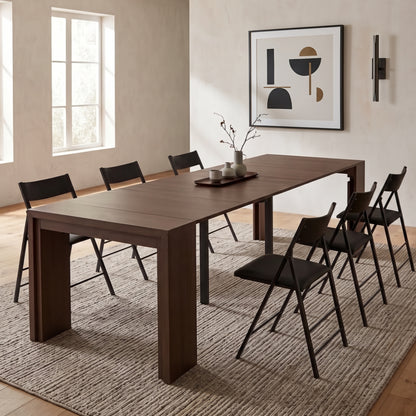Junior giant expanded as a dinner set from console | Wood Walnut