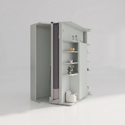 LMG Rotating Murphy Bed with Sliding Table | Grigio Chiaro