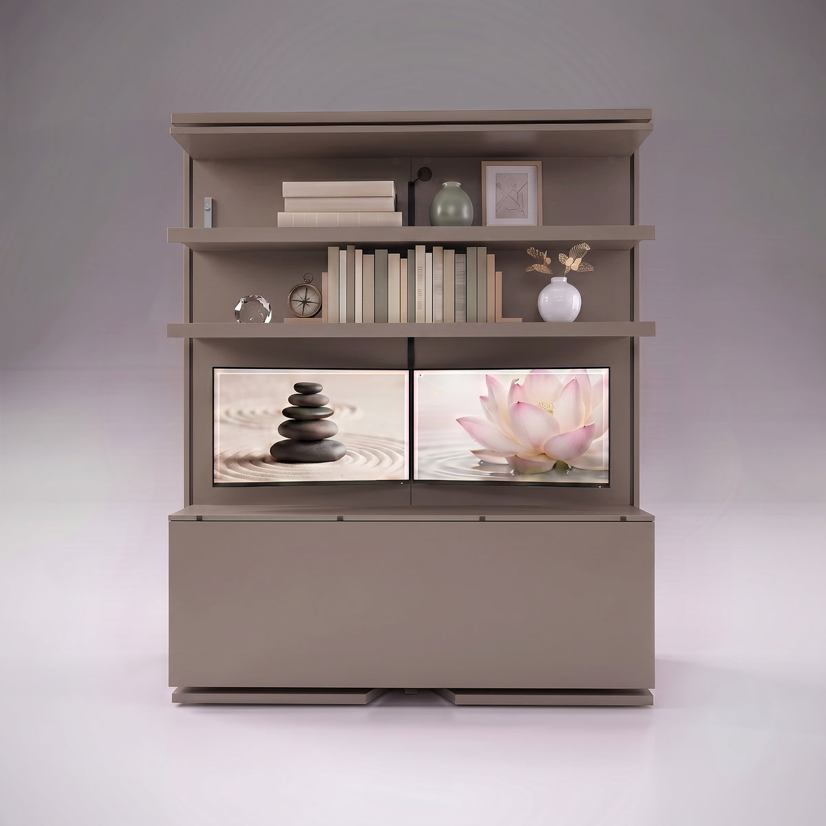 Compatto Rotating Office Murphy Bed with Desk