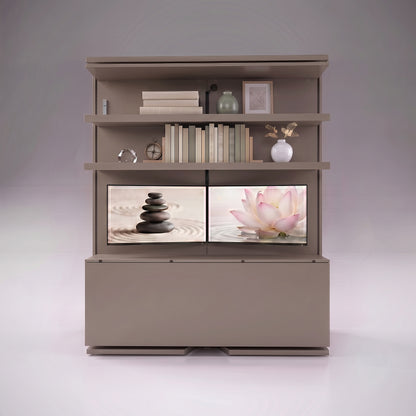 Compatto Rotating Office Murphy Bed with Desk