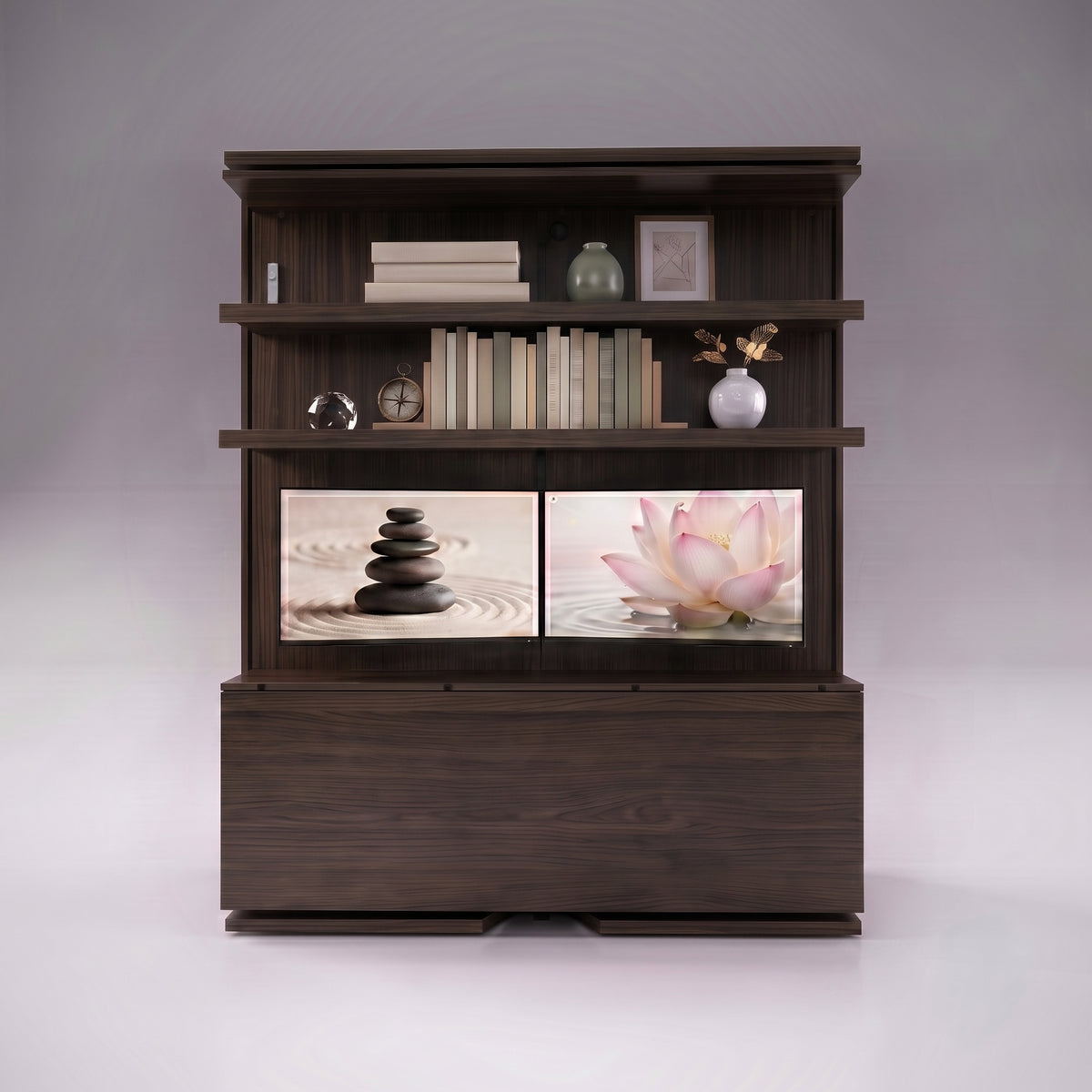 LMG HZT Compatto Rotating Murphy Bed Office | Eucalipto Scuro