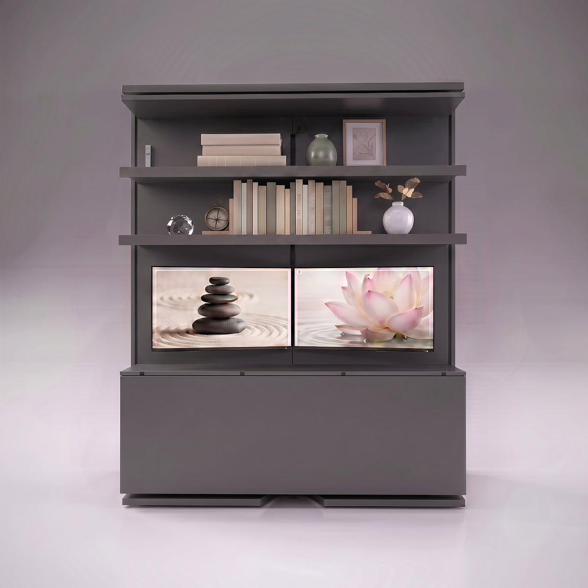 LMG HZT Compatto Rotating Murphy Bed Office | Grigio Scuro