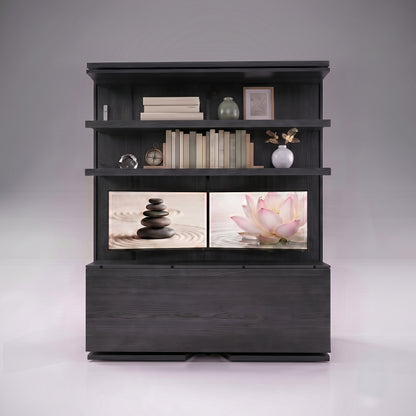 LMG HZT Compatto Rotating Murphy Bed Office | Rovere Carbone