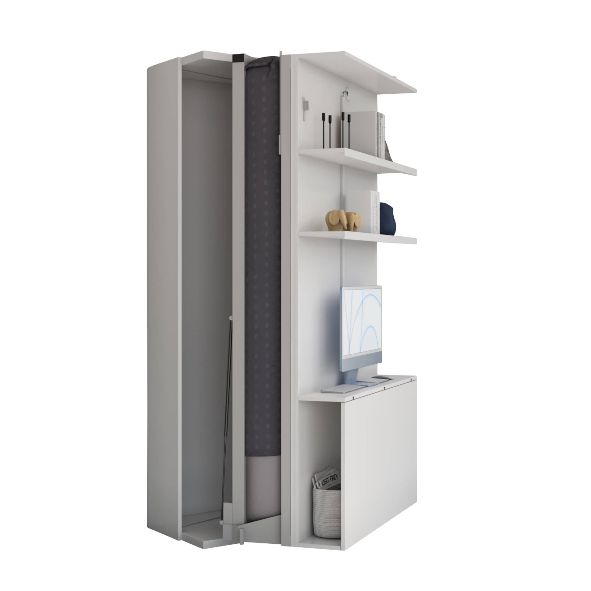 Compatto LSG - Twin Revolving Murphy Bed Bookcase - Thumbnail 4