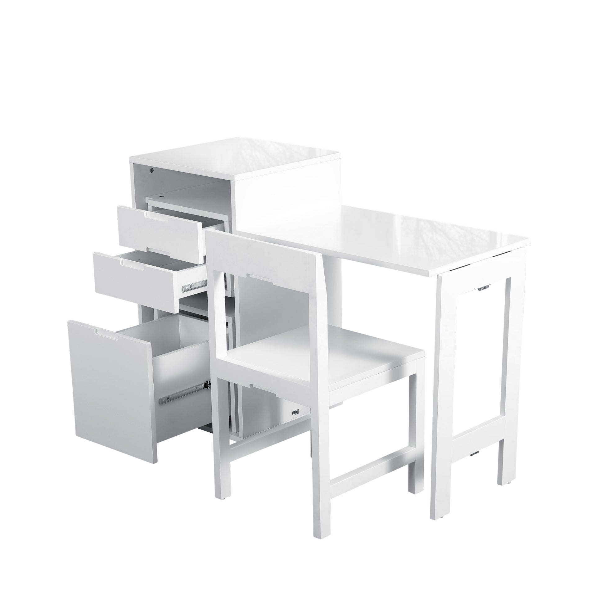 Ludovico-micro-office-open-with-hidden-chair-and-table-in-office-cabinet-Glossy-White