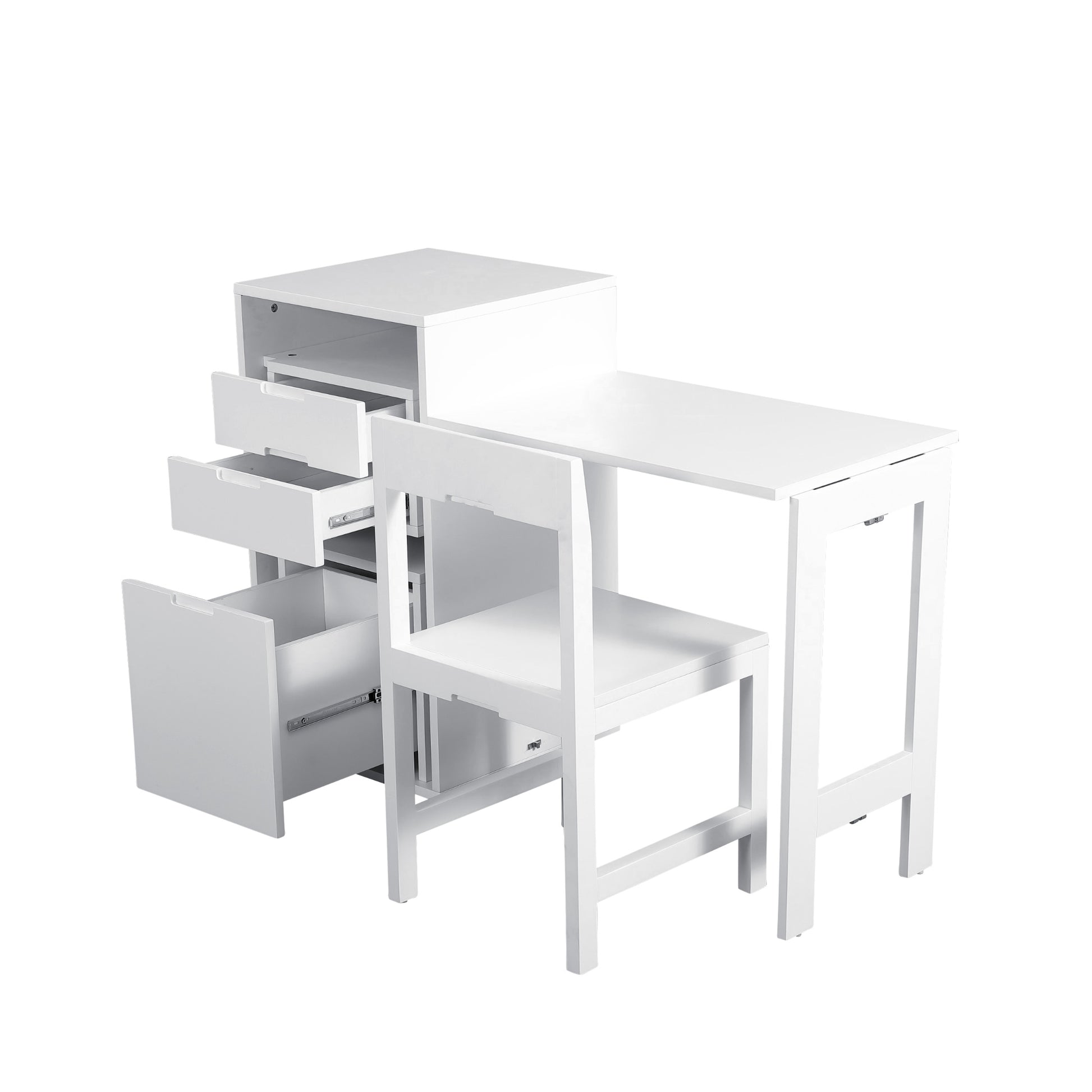 Ludovico-micro-office-open-with-hidden-chair-and-table-in-office-cabinet-White-matte