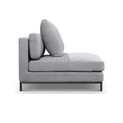 Migliore single side Sofa module in new iron grey fabric with modular design