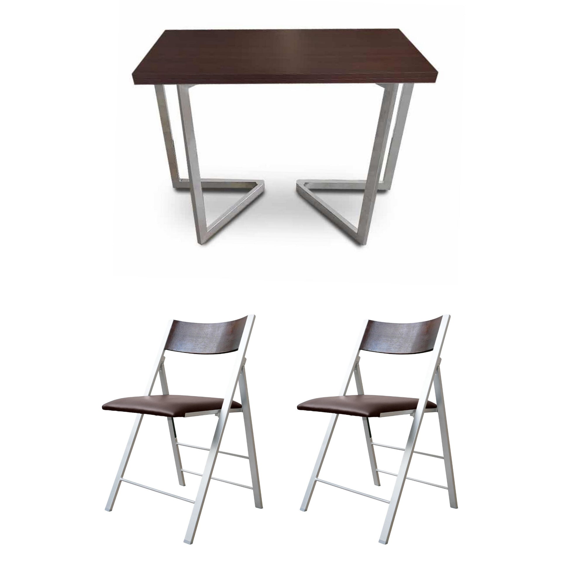 Mini Flip in walnut with 2 nano chairs - Transforming furniture bundle sale