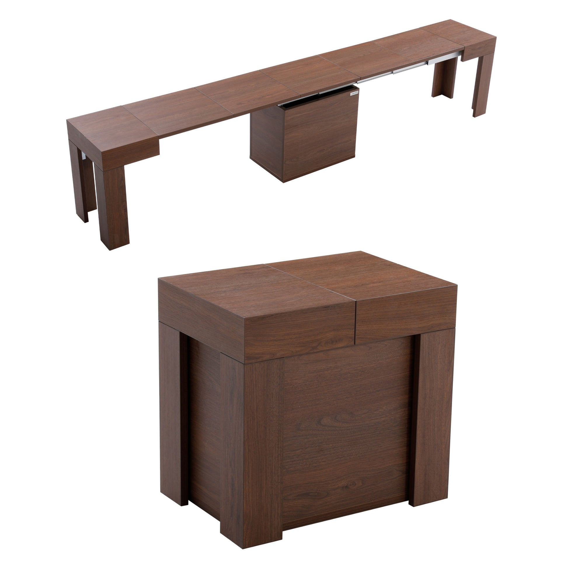 Mini Scatola in Wood Walnut - Extendable bench