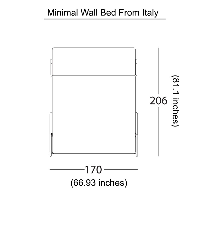 Minimal-murphy Bed-from-Italy-dimensions