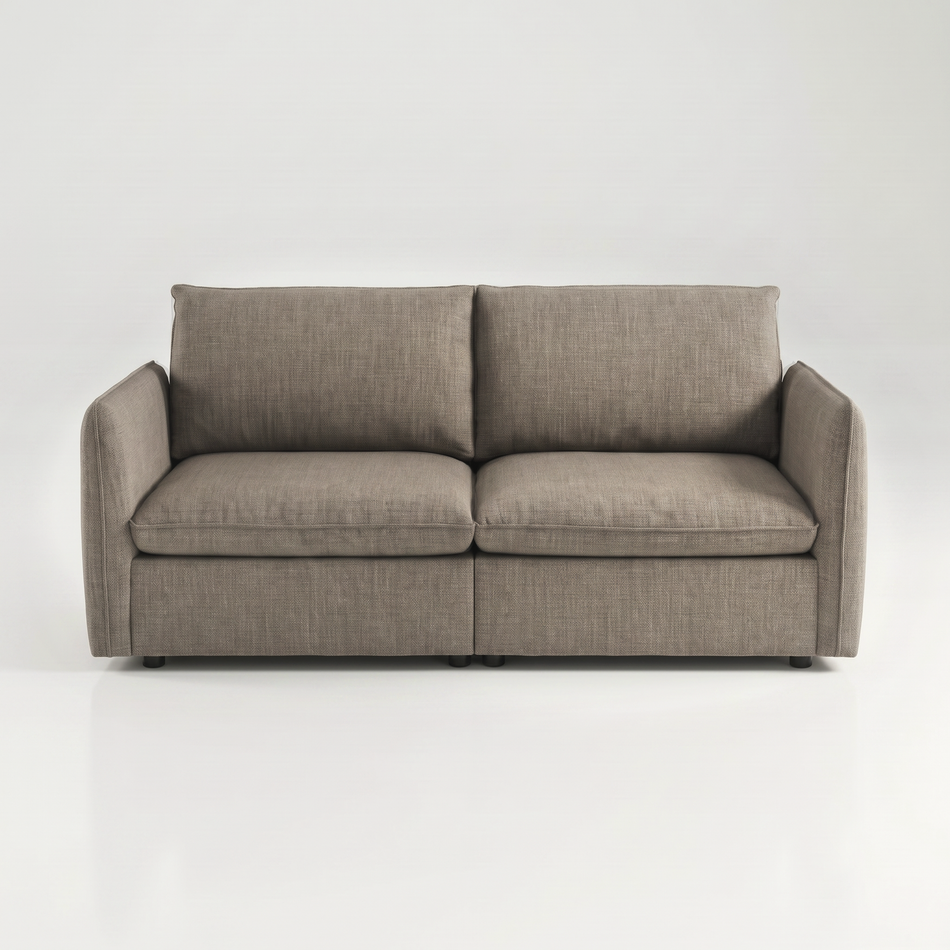 Mosaic 2 seat sofa modular design | Chestnut
