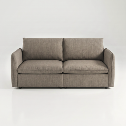 Mosaic 2 seat sofa modular design | Chestnut
