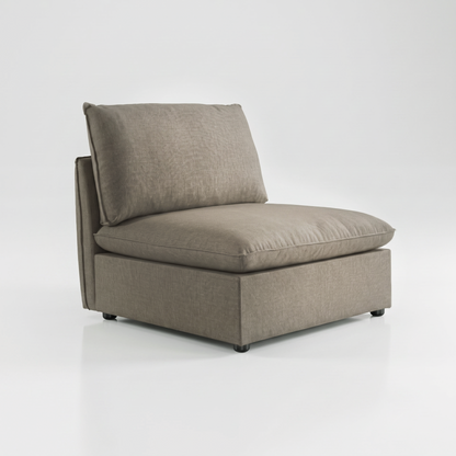 Mosaic modular Single Sofa module | Chestnut