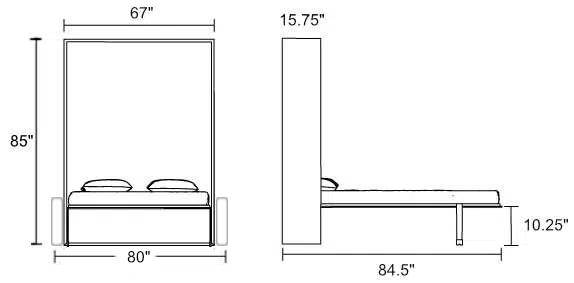 MurphySofa-Compact-queen-low-ceiling-dimensions