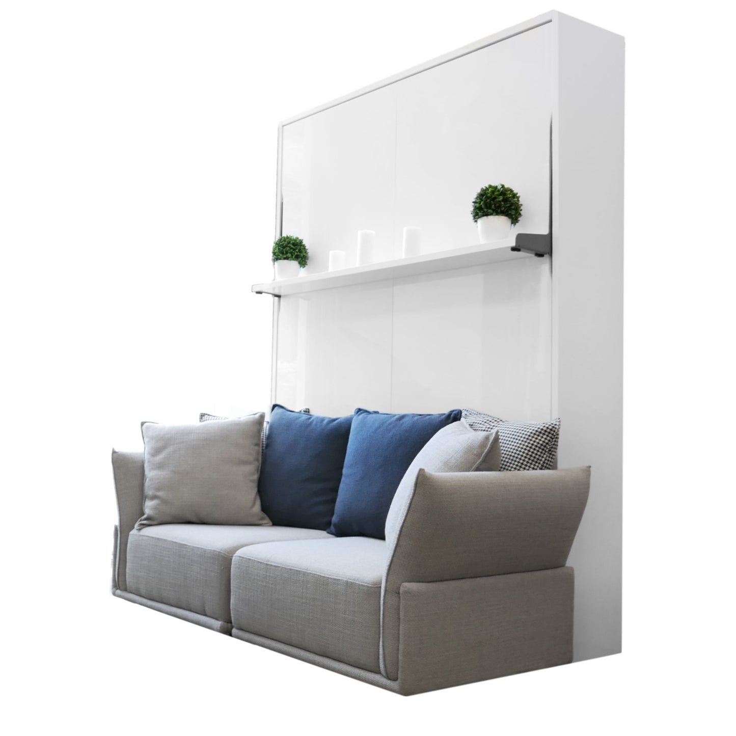 MurphySofa-Float-white-gloss-wall-bed-with-Stratus-grey-sofa