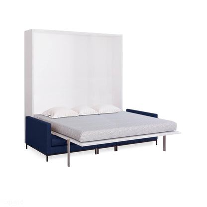 MurphySofa King Modular Migliore Large sofa in Navy Blue open as a king wall bed