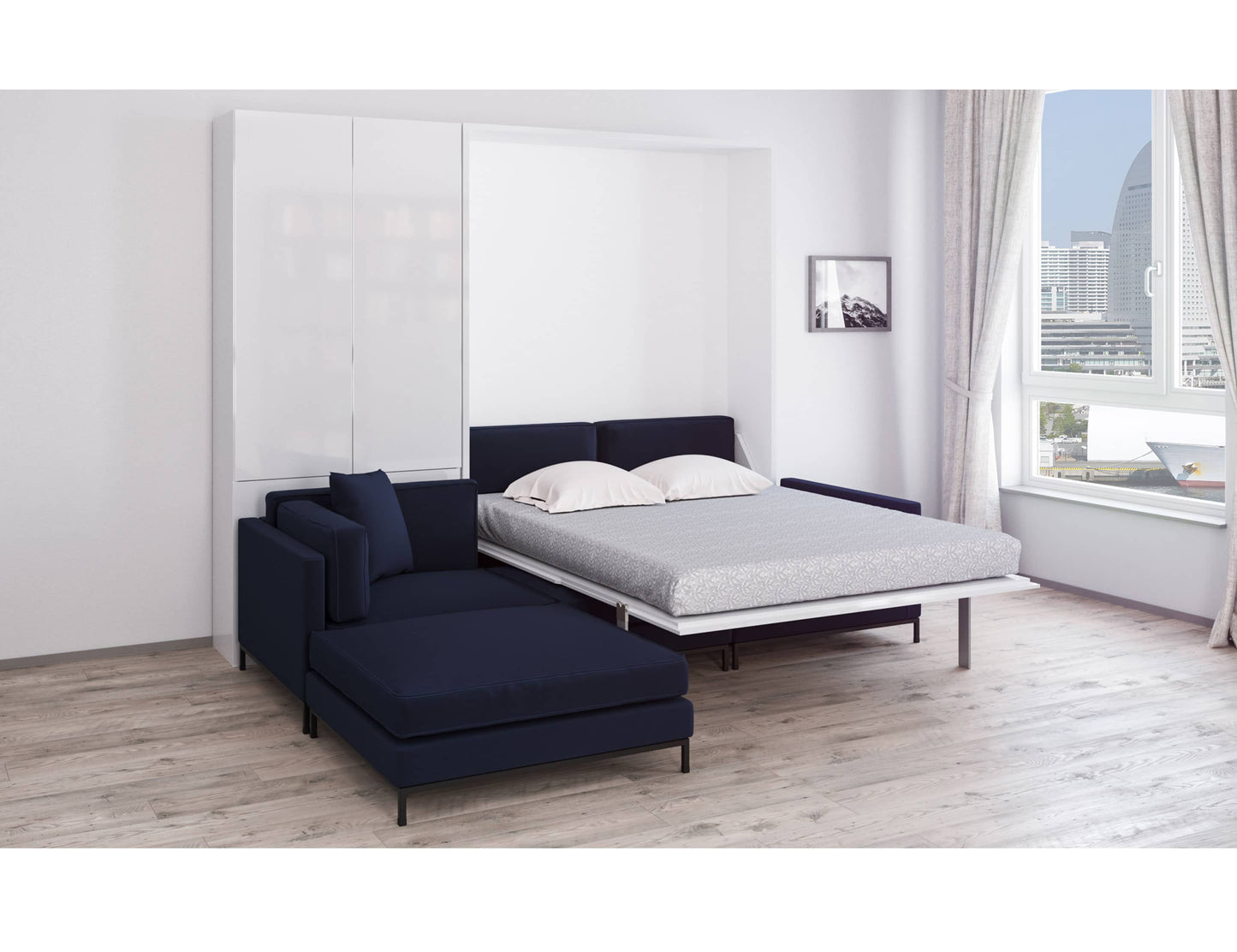 MurphySofa-Migliore-Leather-wall-bed-sofa-combination-navy-blue-open