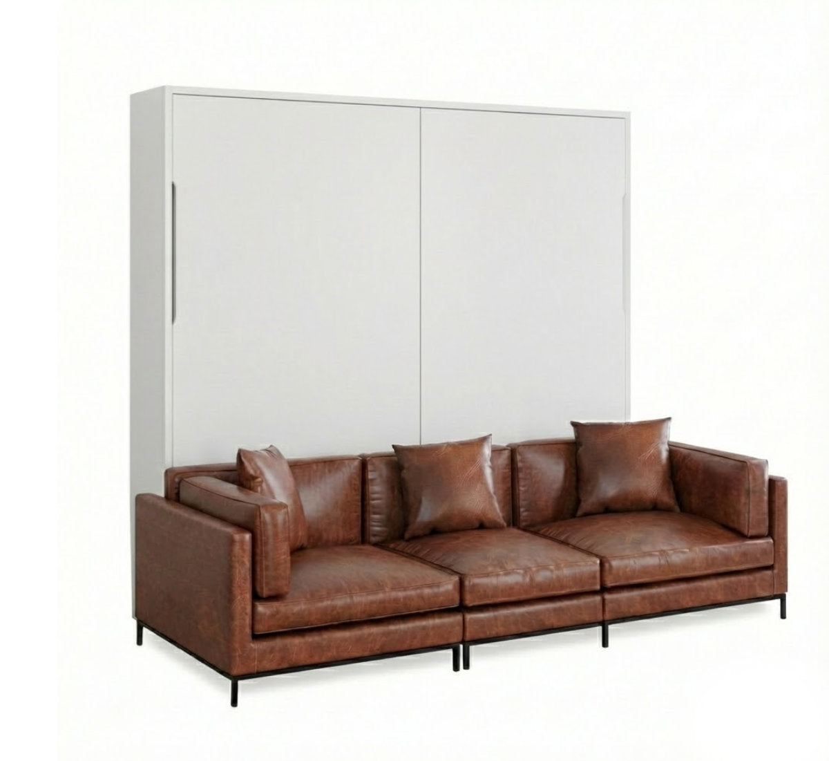 MurphySofa Migliore Modular King Size Wall Bed Sofa (Burnt Umbra) - US Only