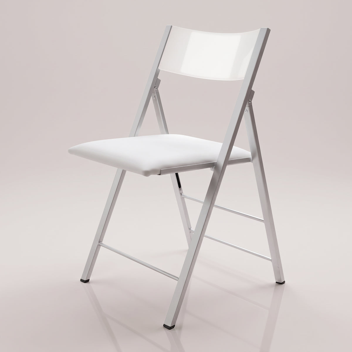 Nano modern padded folding chair by Expand Furniture | Glossy White