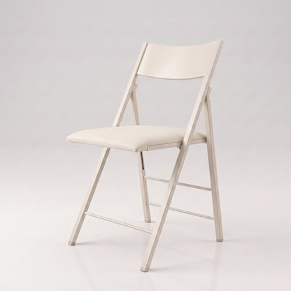 Nano wood folding chair with padded seat modern design in Satin Oak