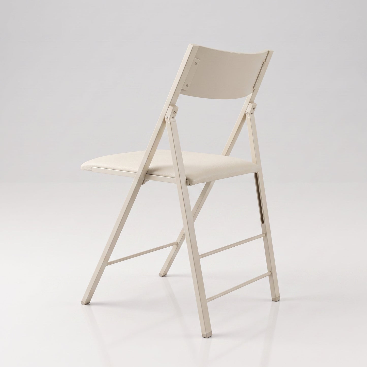 Nano wood folding padded seat modern chair in Satin Oak