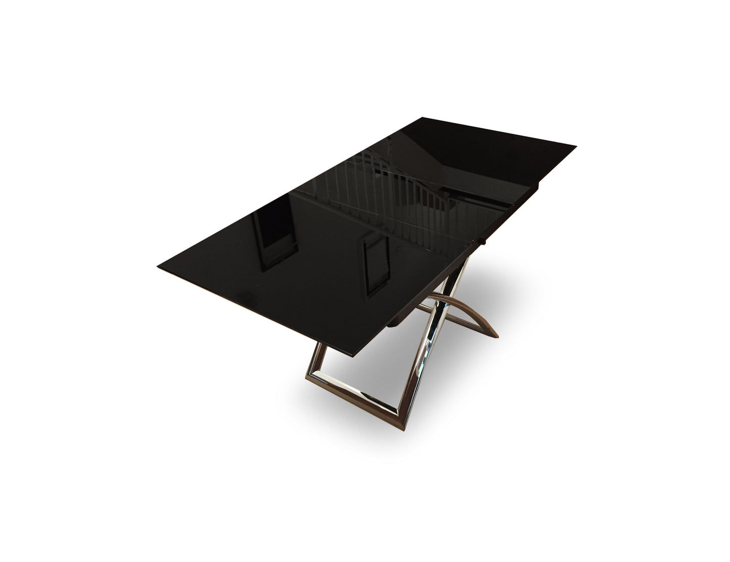 Obsidian-Small-Black-glass-extending-coffee-dining-table