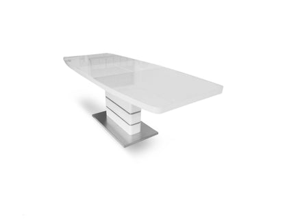 Opulent-extending-glass-dinner-table-with-thick-base-for-kitchen-or-apartment