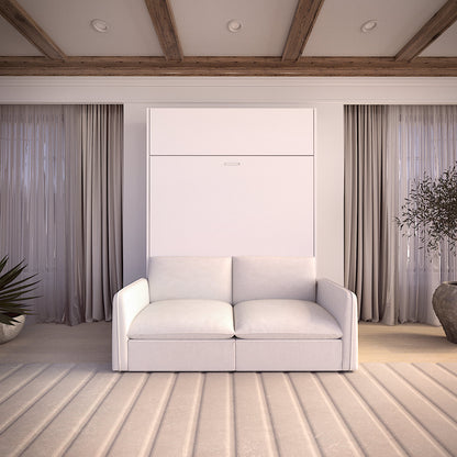 Panel Mosaic 2 seat murphy bed couch in white