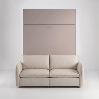 Murphy Bed Queen size over modern sofa | Dune - Champagne