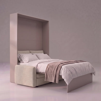 Panel Queen murphy bed folded sofa | Dune - Champagne