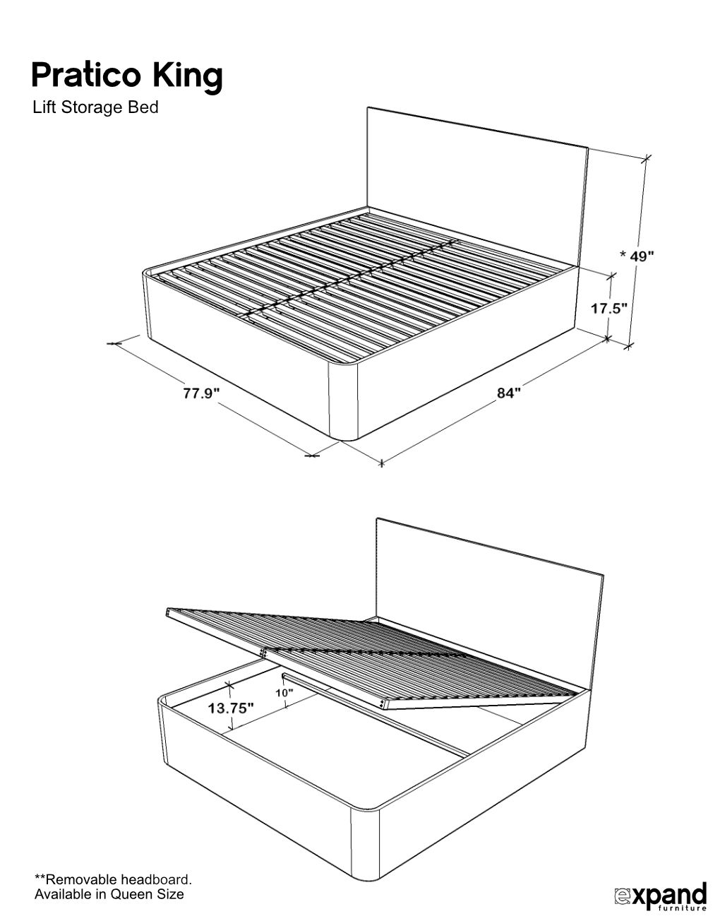 Pratico King Dimensions