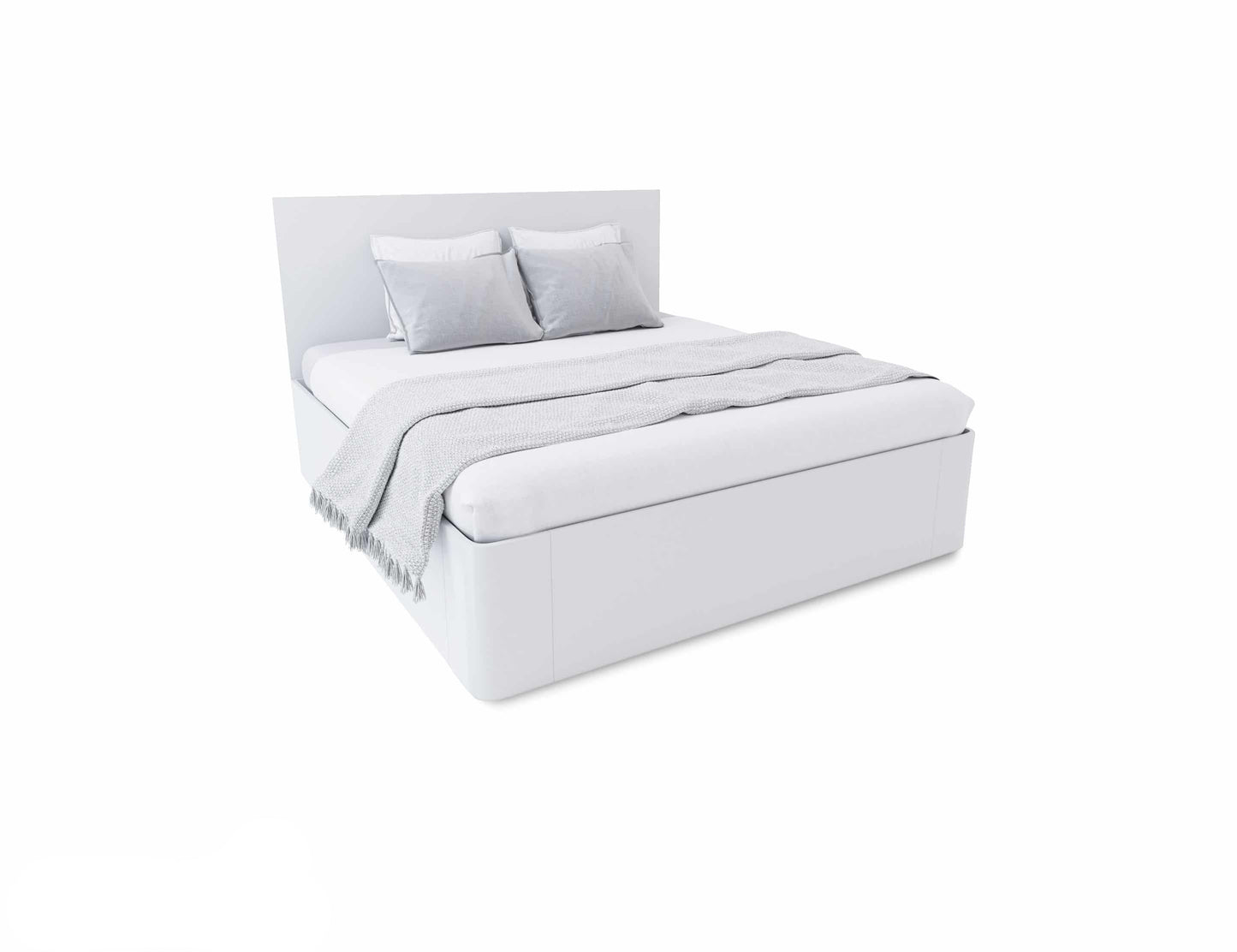 Pratico-King-Lift-storage-bed-in-white-wood-curved