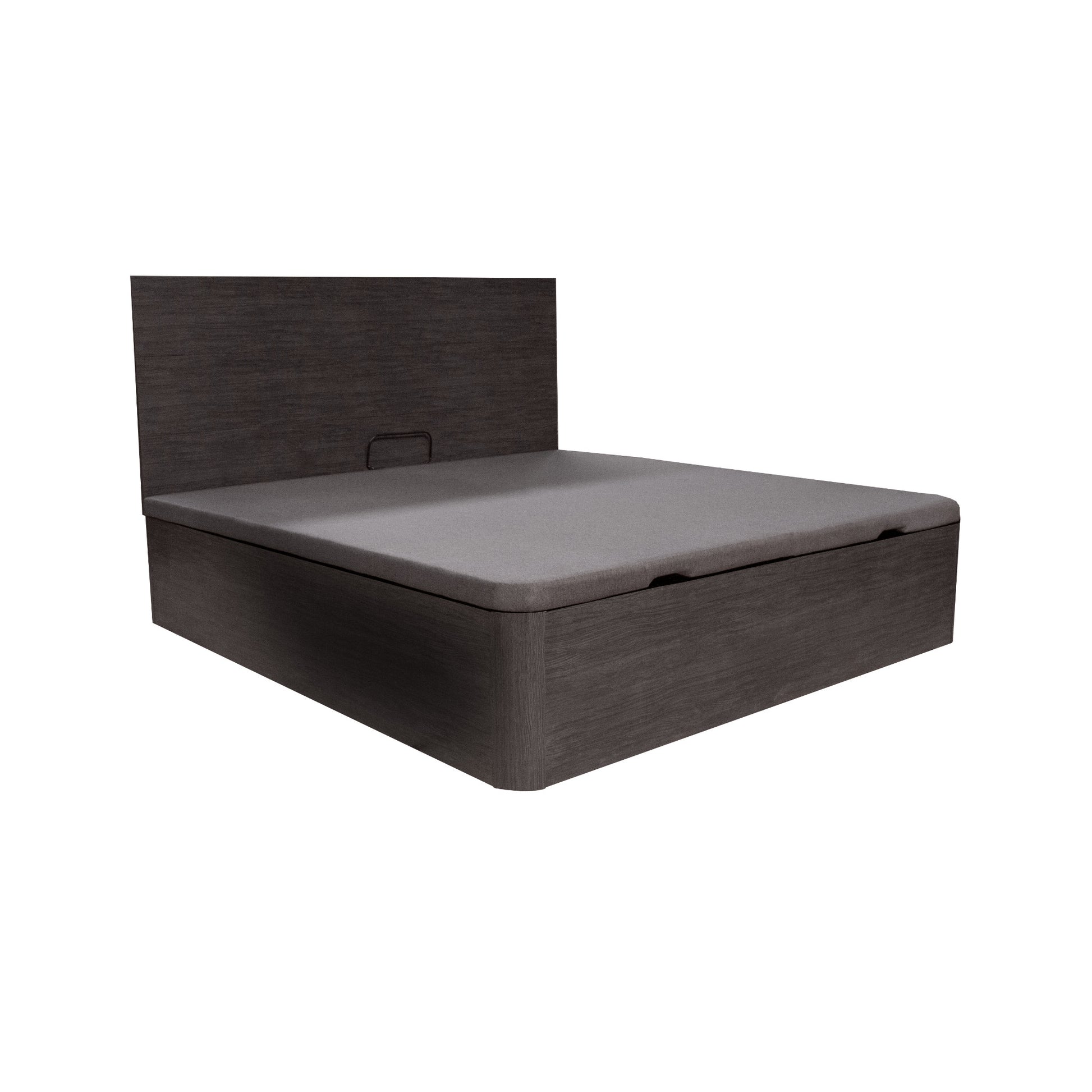 Queen Platform Lift storage bed in light Ceniza dark wood wr