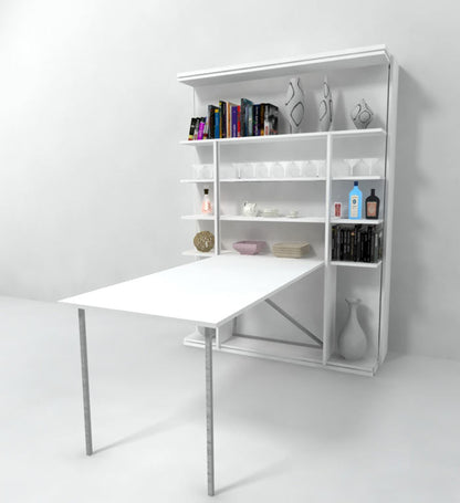 Revolving-italian-wall-bed-with-table-desk