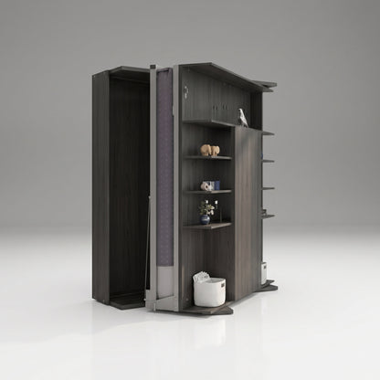LMG Rotating Murphy Bed with Sliding Table | Rovere Carbone