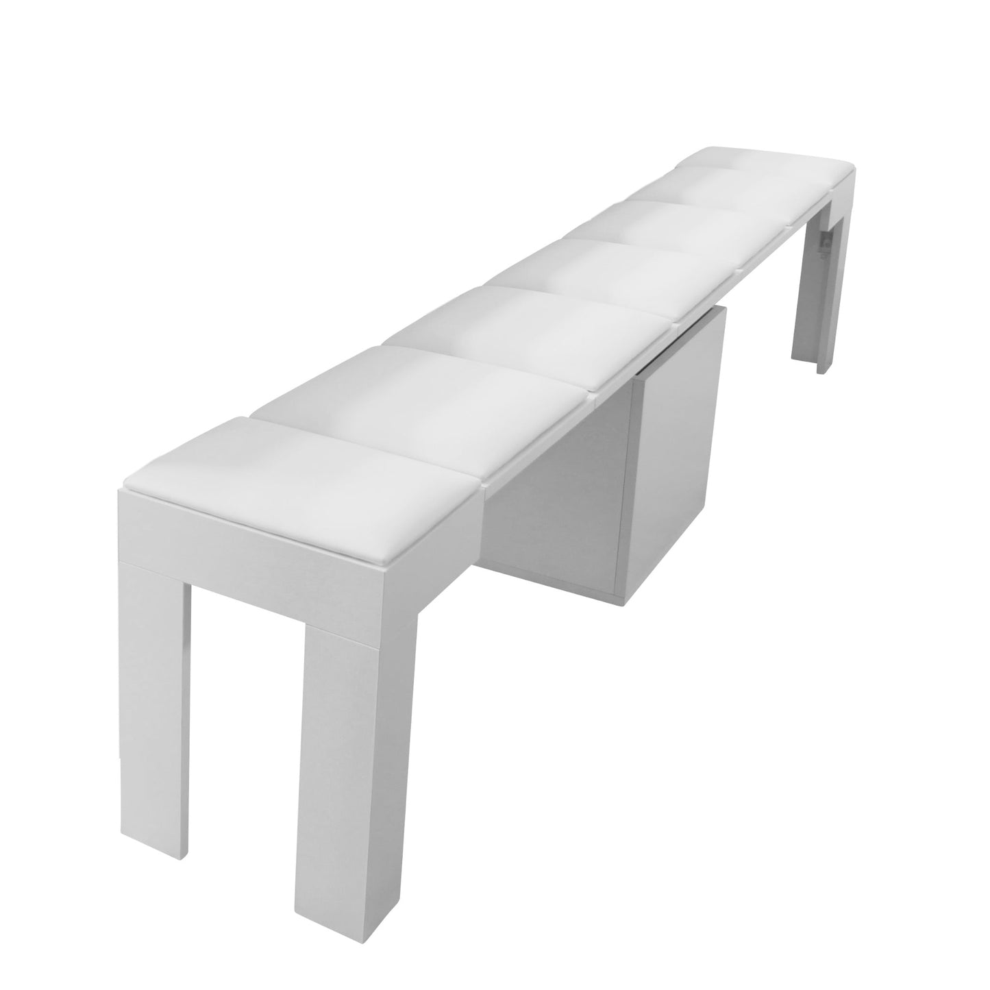 Scatola-mini-white-bench-extended-fully-with-all-seats-added