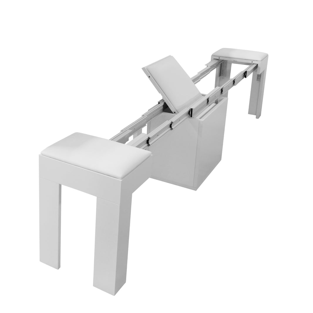 Compass Bench Compass - Round Expandable Table – Expand Furniture