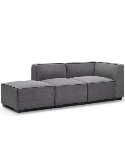 Soft Cube Contemporary Sofa 3 seats - Square Modular grey sofa