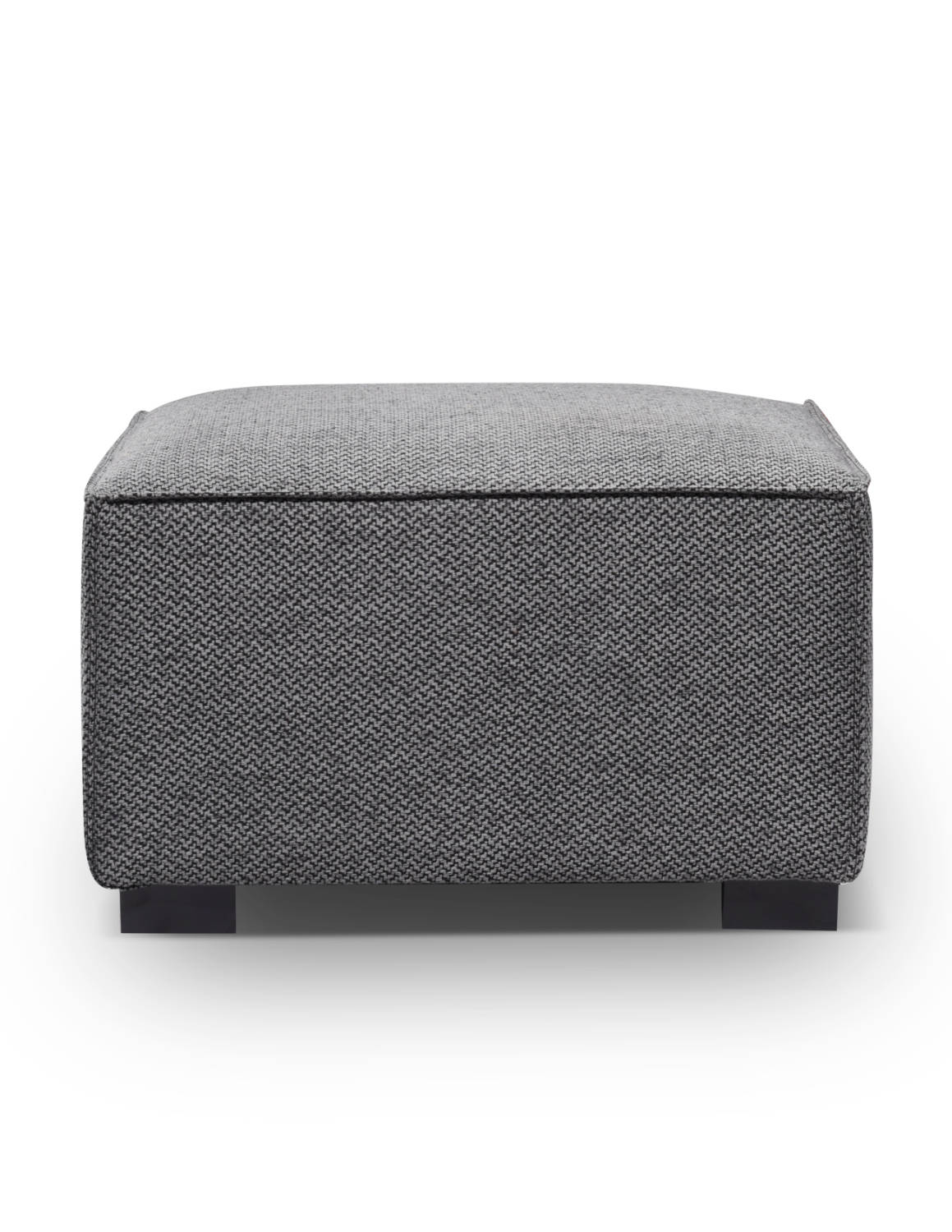 Soft Cube Modern grey sofa - Modular Ottoman Module from side