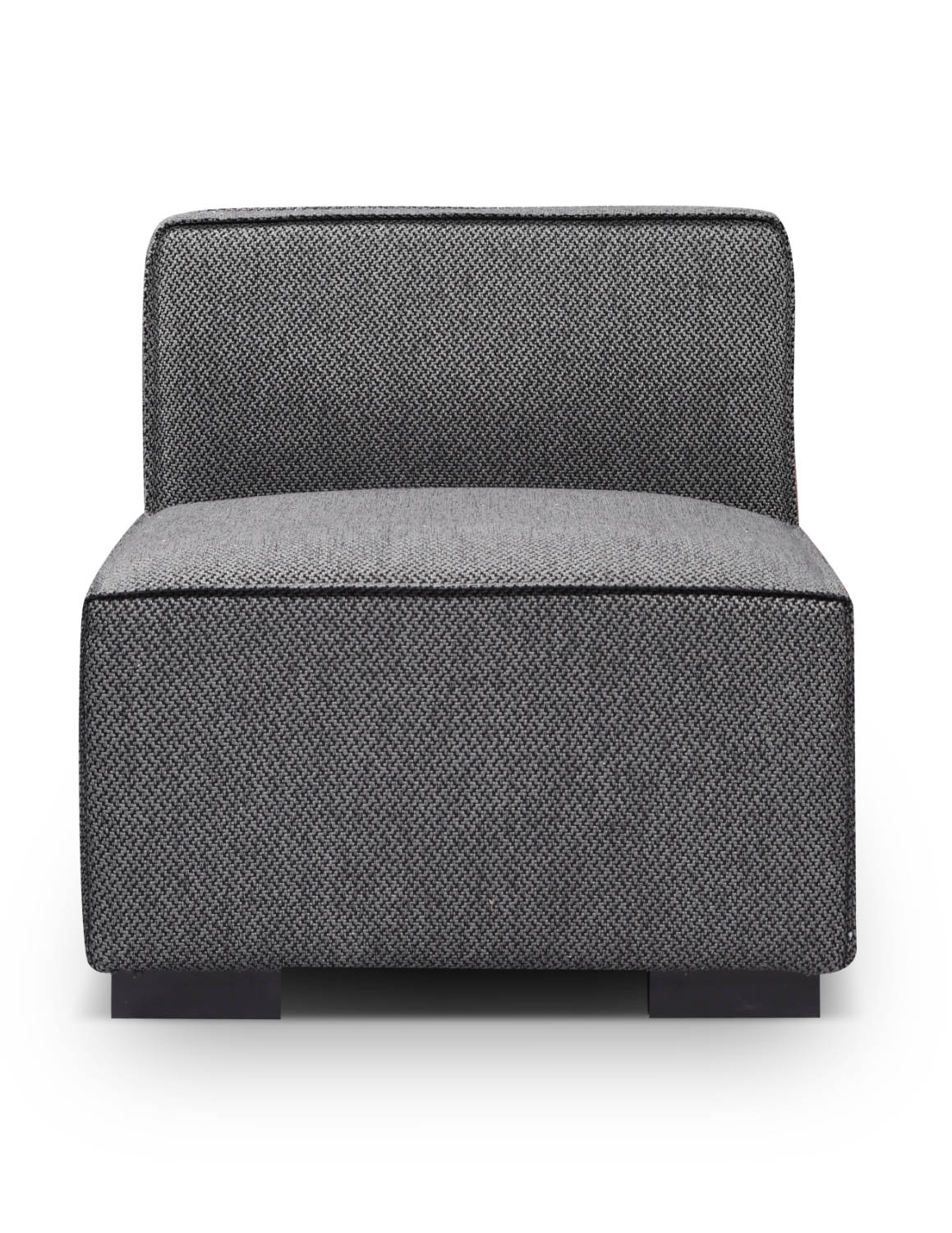 Soft Cube Modern grey sofa - Modular single Seat Module from angle