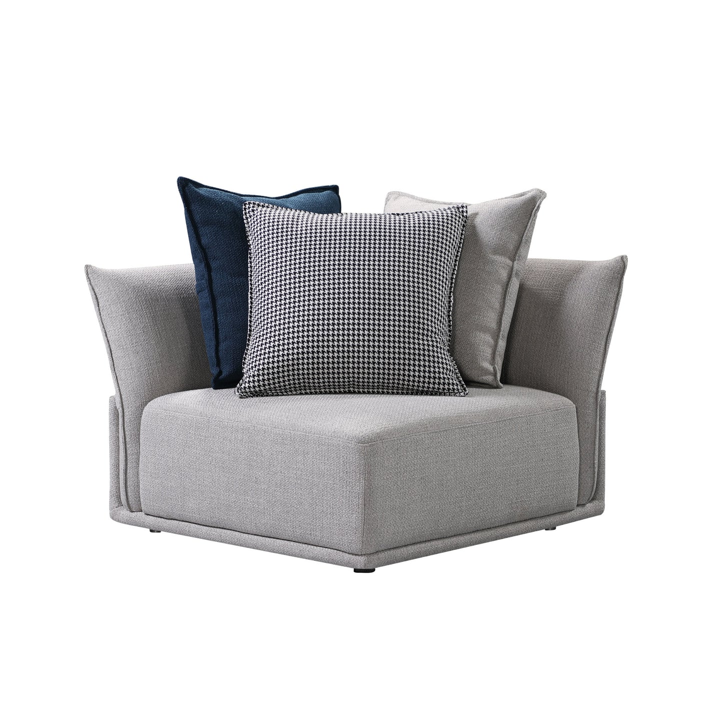 Stratus grey corner modular sofa with 3 cushions