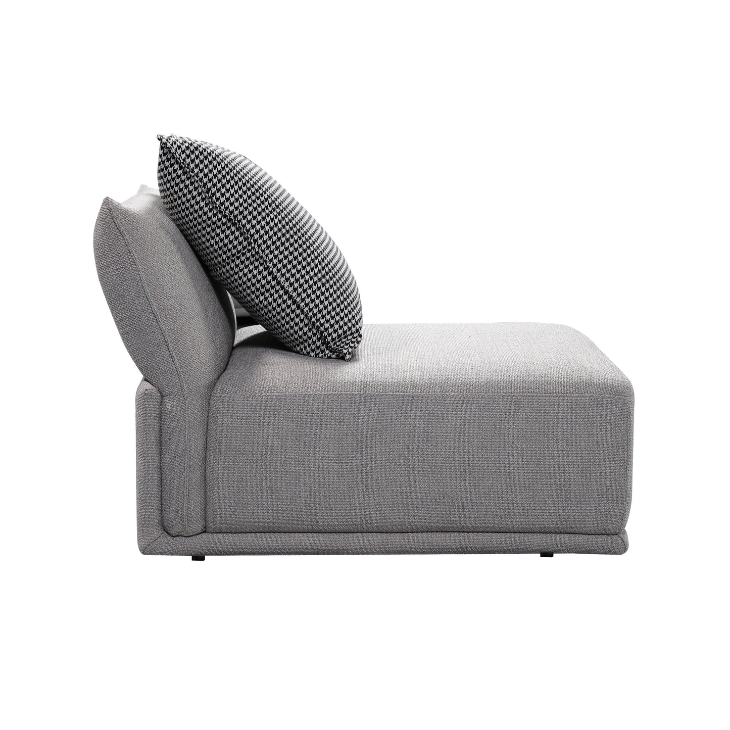 Stratus single sofa module in grey from side