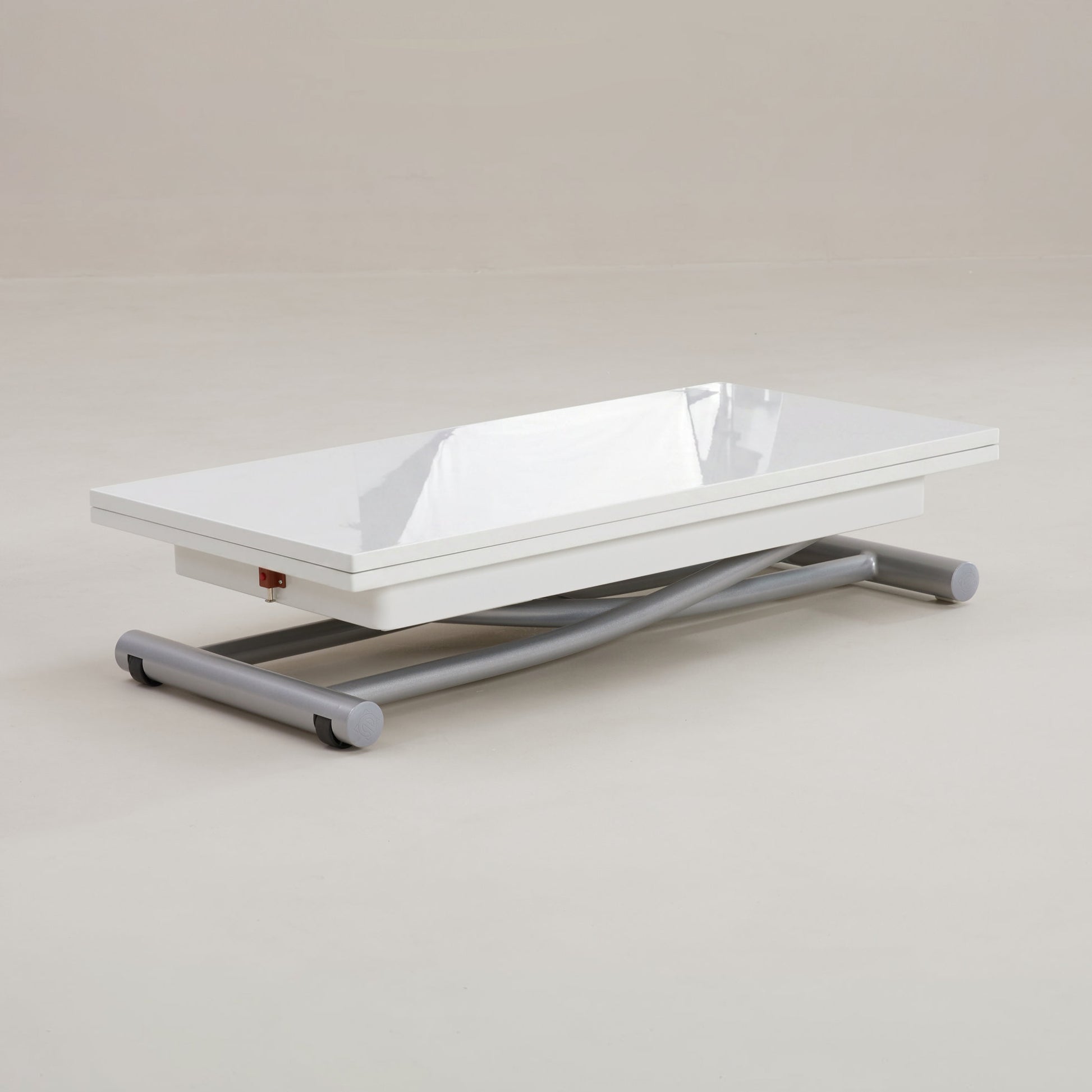 TR4 Transforming Coffee table at low height can double in size | Glossy White
