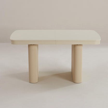 The Riveni - Curved Fluted Extending Table