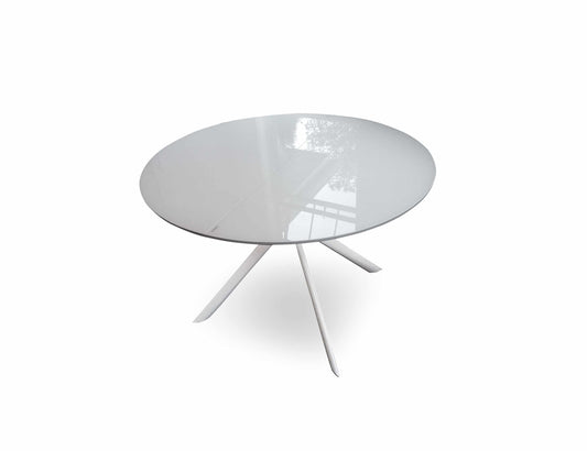 Tide-round-extension-white-glass-table-with-metal-legs