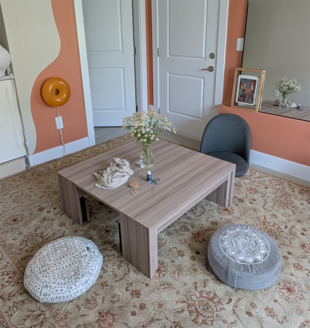 adaptable size low height table